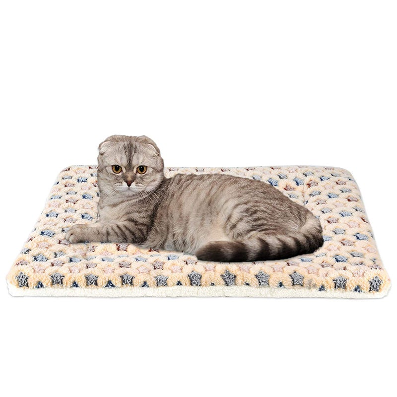 FJWYSANGU Pet Blanket Premium Fluffy Flannel Cushion Soft and Warm Mat for Dogs Cats(Star/Yellow,Large) - Image 1